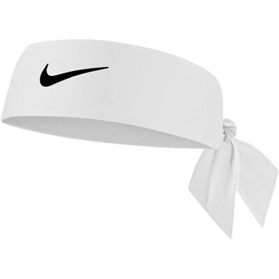 Nike Dri-Fit Fury Classic Adjustable Headband White Nike Dri-Fit Fury Classic Adjustable Headband White