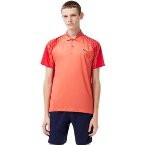 Lacoste Novak Djokovic Tricolour Polo Shirt Orange/Red