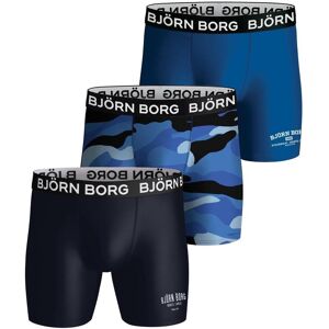 Björn Borg Performance Boxer Black/Blue/Speckled 3-pack