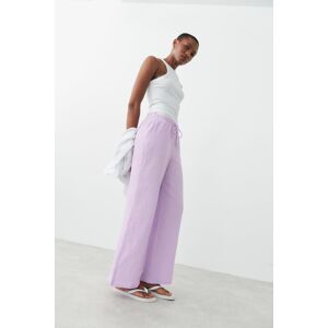 Gina Tricot - Disa gauze trousers - Bukser- Purple - XS - Female  Female Purple