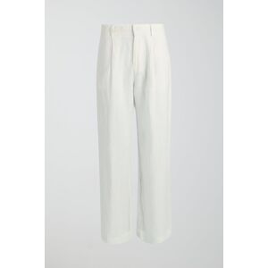 Gina Tricot - Tall linen trousers - hørbukser- White - S - Female  Female White