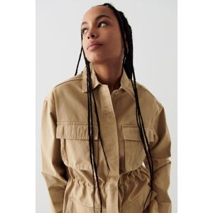 Gina Tricot - Cargo twill jacket - Jakker- Beige - XS/S - Female  Female Beige