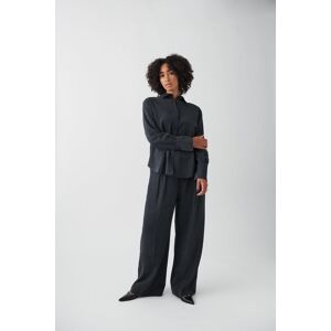 Gina Tricot - Wide tailored trousers - Habitbukser- Black - XS - Female  Female Black