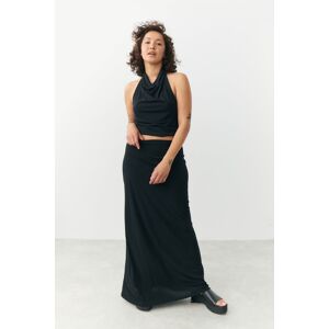 Gina Tricot - Low waist maxi skirt - lange nederdele- Black - XS - Female  Female Black