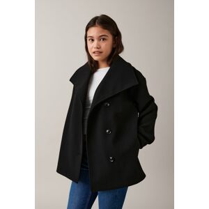 Gina Tricot - Y short felt jacket - young-outerwear- Black - 134/140 - Female  Female Black