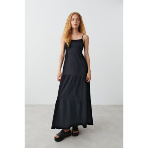 Gina Tricot - Maxi boho dress - lange kjoler- Black - M - Female  Female Black