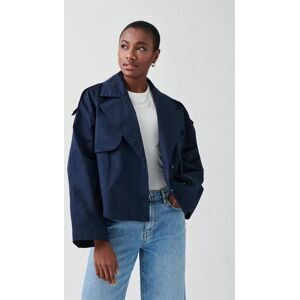 Gina Tricot - Short trench coat - trenchcoats- Blue - M - Female  Female Blue