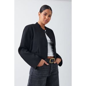 Gina Tricot - Short tailored jacket - korte frakker- Black - S - Female  Female Black