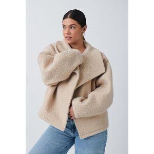 Gina Tricot - Soft boucle jacket - Jakker- Beige - XL - Female  Female Beige