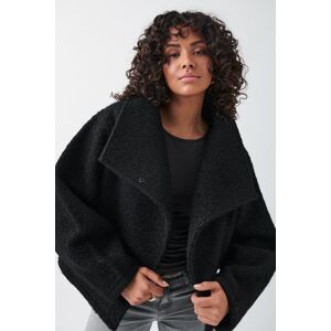 Gina Tricot - Soft boucle jacket - korte frakker- Black - M - Female  Female Black
