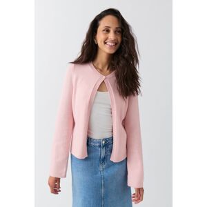 Gina Tricot - One button knit cardigan - Cardigans- Pink - XS - Female  Female Pink