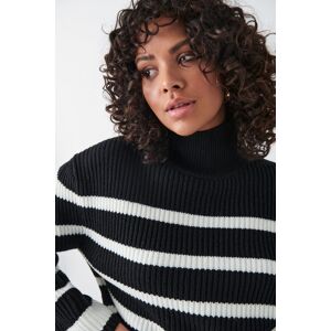 Gina Tricot - Turtleneck knit sweater - Striktrøjer- Black - XS/S - Female  Female Black