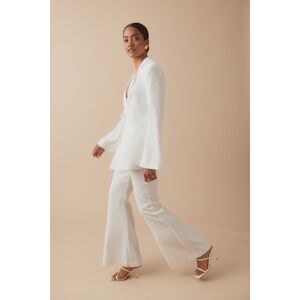 Gina Tricot - Flare trousers - Vide bukser- White - S - Female  Female White