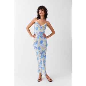 Gina Tricot - Slip dress - blomstrede kjoler- Blue - 34 - Female  Female Blue