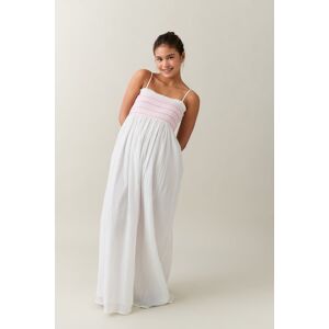 Gina Tricot - Y embroidery maxi dress - Kjoler- White - 170 - Female  Female White