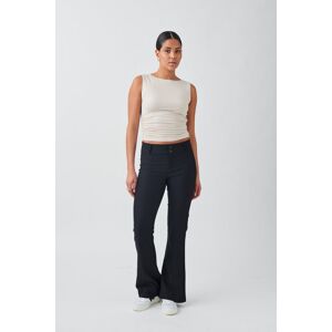 Gina Tricot - Y2k bootcut trousers - Vide bukser- Black - XS - Female  Female Black