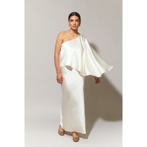 Gina Tricot - Oneshoulder maxi dress - lange kjoler- White - 34 - Female  Female White