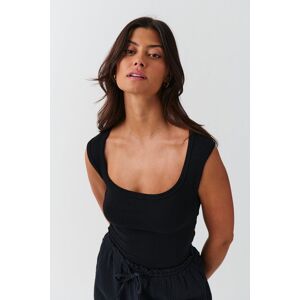 Gina Tricot - Square neck tank - Toppe uden ærmer- Black - M - Female  Female Black