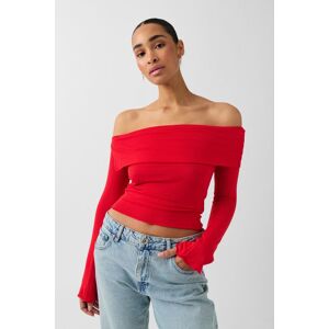 Gina Tricot - Off shoulder top - off shoulder-top- Red - XS - Female  Female Red