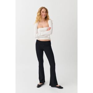 Gina Tricot - Low rise bootcut trousers - flare bukser- Black - 36 - Female  Female Black