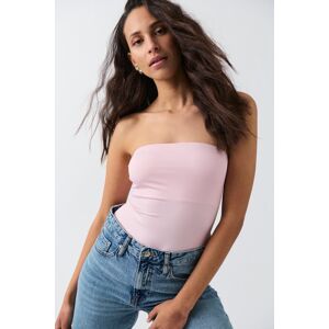 Gina Tricot - Micro long tube top - bandeau-topper- Pink - XL - Female  Female Pink