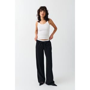 Gina Tricot - Waist detail sweapants - Joggingbukser- Black - XS - Female  Female Black