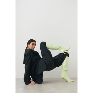 Gina Tricot - Knee high heel boots - støvler- Green - 37 - Female  Female Green