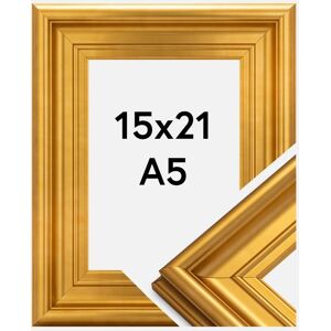 Ramverkstad Ramme Mora Premium Guld 15x21 Cm (A5)