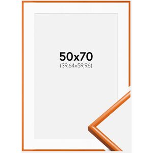 Ram med passepartou Ramme New Lifestyle Lys Orange 50x70 Cm - Passepartout Hvid 16x24 Inches