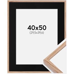 Ram med passepartou Ramme E-Line Eg 40x50 Cm - Passepartout Sort 12x16 Inches