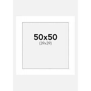 Galleri 1 Passepartout Hvid (Sort Kerne) 50x50 Cm (39x39 Cm)