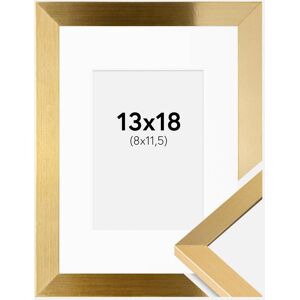 Ram med passepartou Ramme Selection Guld 13x18 Cm - Passepartout Hvid 9x12 Cm