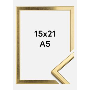 HHC Distribution Ramme Slim Mat Antirefleksglas Guld 15x21 Cm (A5)