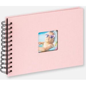 Walther Fun Babyalbum Rosa - 23x17 Cm (40 Sorte Sider/20 Blade)