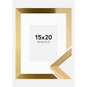 Ram med passepartou Ramme Selection Guld 15x20 Cm - Passepartout Hvid 4x5 Inches