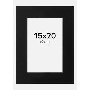 Galleri 1 Passepartout Sort (Sort Kerne) 15x20 Cm (9x14)