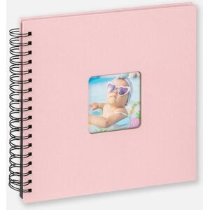 Walther Fun Babyalbum Rosa - 26x25 Cm (40 Sorte Sider/20 Blade)