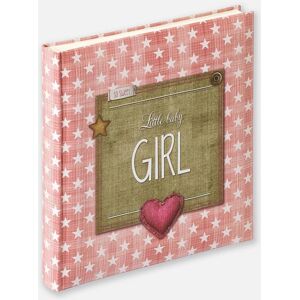 Walther Little Babyalbum Girl Rosa - 28x30,5 Cm (50 Hvide Sider / 25 Blade)