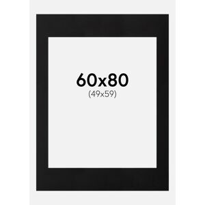 Galleri 1 Passepartout Sort (Sort Kerne) 60x80 Cm (49x59)