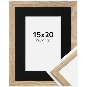 Ram med passepartou Ramme Trendy Eg 15x20 Cm - Passepartout Sort 4x6 Inches