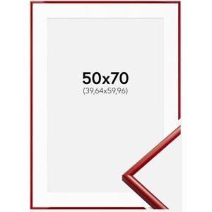 Ram med passepartou Ramme New Lifestyle Medium Red 50x70 Cm - Passepartout Hvid 16x24 Inches