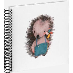 Walther Baby Hedgehog Calisto Spiralalbum Hvid - 24x24 Cm (40 Hvide Sider / 20 Ark)