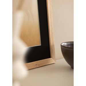 Ram med passepartou Ramme Oak Wood 45x60 Cm - Passepartout Sort 30x45 Cm