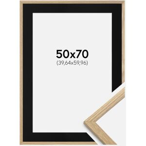 Ram med passepartou Ramme Trendy Eg 50x70 Cm - Passepartout Sort 16x24 Inches