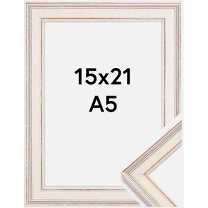 Galleri 1 Ramme Shabby Chic Hvid 15x21 Cm (A5)