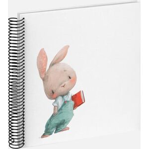 Walther Bunny Nosey Spiralalbum Hvid - 24x24 Cm (40 Hvide Sider / 20 Ark)