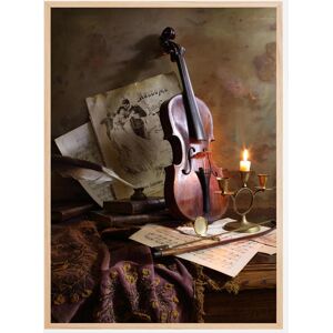 Bildverkstad Still Life With Violin Plakat (30x40 Cm)