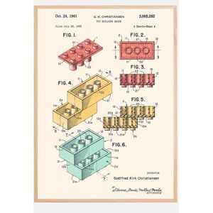 Bildverkstad Patent Print - Lego Colors Plakat (21x29.7 Cm (A4))