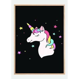 Bildverkstad Unicorn Black Plakat (50x70 Cm)