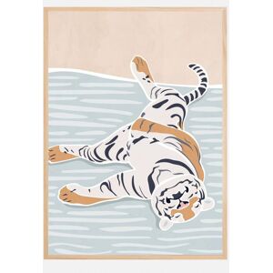 Bildverkstad Scandi Sleeping Tiger  Plakat (40x60 Cm)